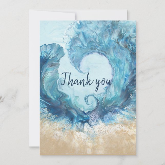 Jag Kärlekar ditt tackkort för Beach Tack Kort (Framsida)