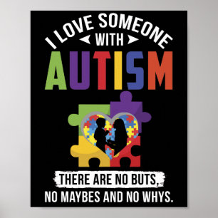 Jag Kärlekar någon med autism. Poster