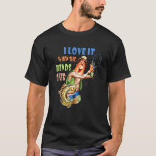 Jag Kärlekar när hon satsar över Älskare fiske T Shirt