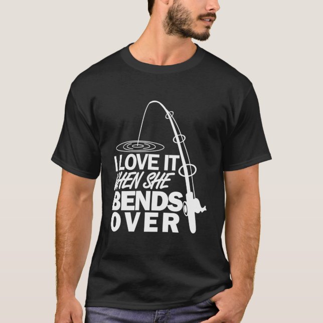 Jag Kärlekar när hon satsar över fisket T Shirt (Framsida)
