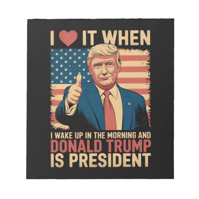 Jag Kärlekar när jag vaknar upp och trumpar på mig Anteckningsblock (Framsida)