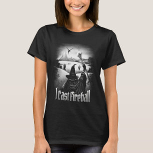Jag kastar Fireball Fantasy Wizard RPG Klass Bräds T Shirt