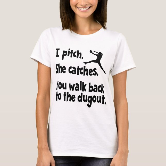 JAG KASTAR, HENNE FÅNGAR T-SHIRT (Framsida)