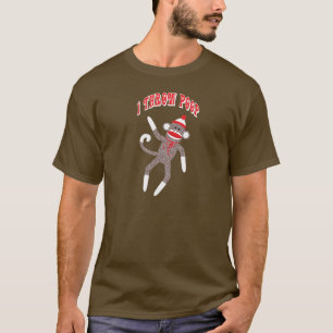 Jag kastar poopsock monkeyt-skjortan t-shirt