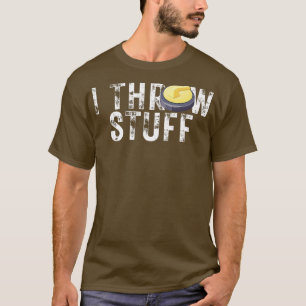 Jag kastar Saker Curling Player Funny Curling Ston T Shirt