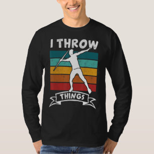 Jag kastar spår efter Sak och Fält Javelin Thrower T Shirt