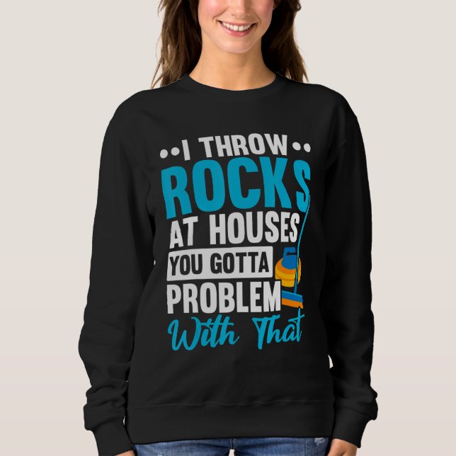 Jag Kastar Sten På Hus Har Du Ett Problem Med Det T Shirt (Framsida)
