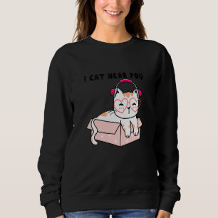 Jag Katt Hör Dig Söt Katt Hörlurar Internationell T Shirt