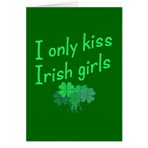 Jag Kiss Irish Girls Hälsningskort