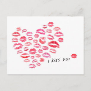 Jag Kiss You Heart Vykort