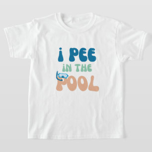 Jag kissar i bassäng lustiga simmande för simmare t shirt