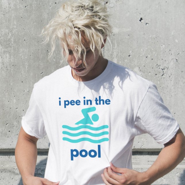 Jag kissar i bassäng lustiga simmande för simmare t shirt (Skapare uppladdad)