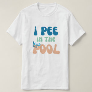 Jag kissar i bassäng lustiga simmande för simmare t shirt