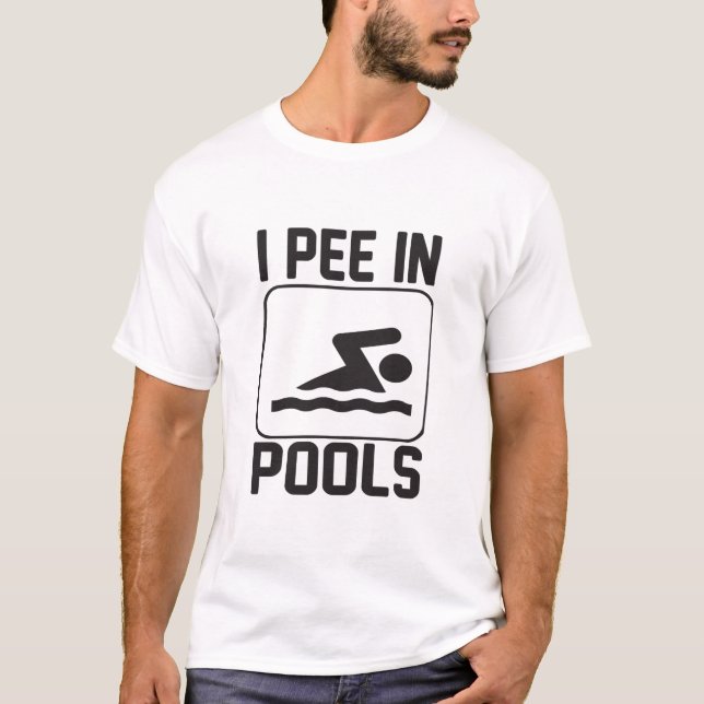 Jag kissar i bassäng t shirt (Framsida)