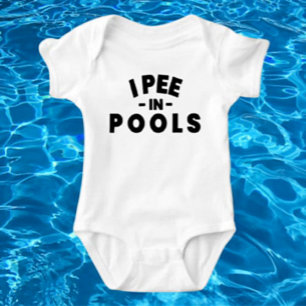 Jag kissar i pooler Rolig babybodysuit T Shirt