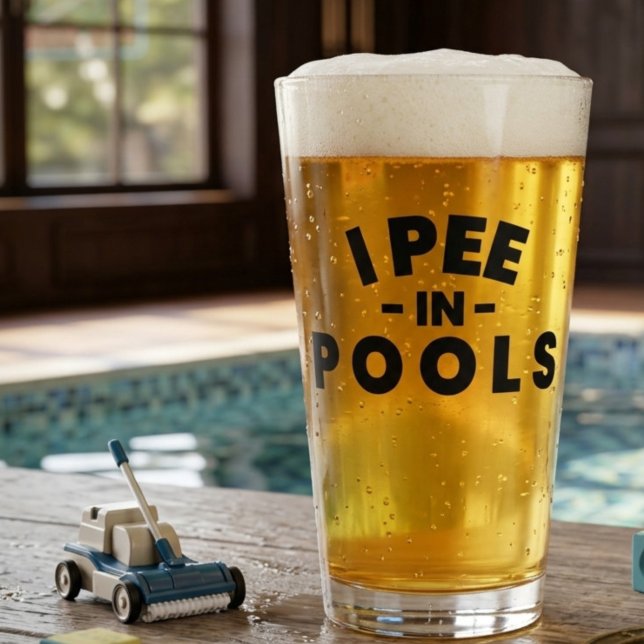 Jag kissar i pooler Roligt pintglas Glaskopp (Skapare uppladdad)