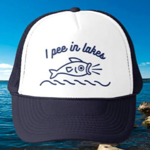 Jag kissar i sjöar Rolig fiske Trucker mössa Keps