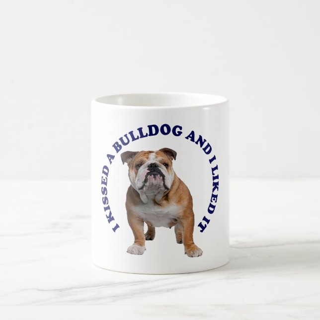 Jag Kissed en Bulldog Kaffemugg (Center)