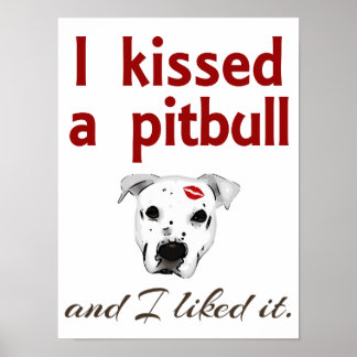 Jag Kissed en Pitbull Poster