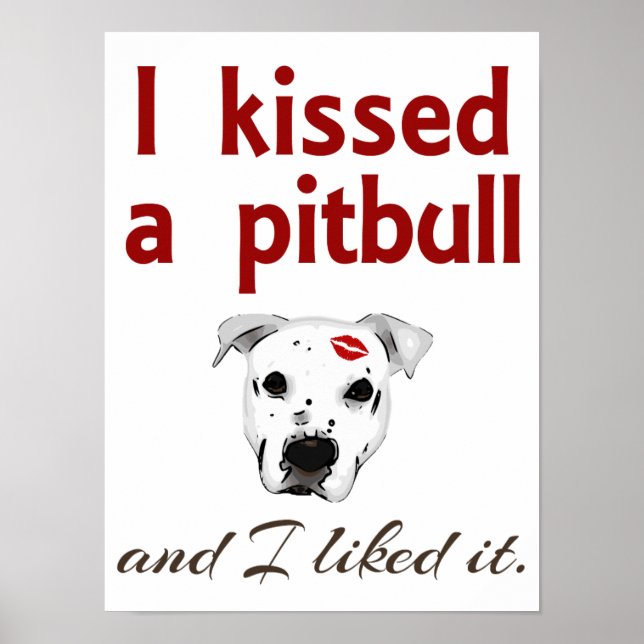 Jag Kissed en Pitbull Poster (Framsidan)