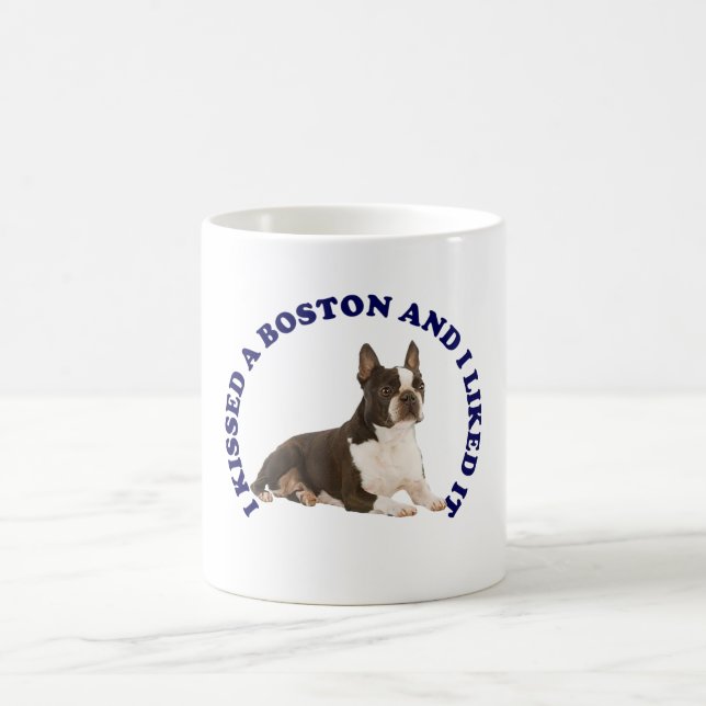Jag Kisserade en Boston Terrier Kaffemugg (Center)
