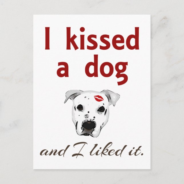 Jag Kisserade en Hund Vykort (Framsida)