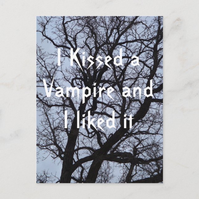 Jag Kisserade en vampyr och jag gillade den Vykort (Framsida)