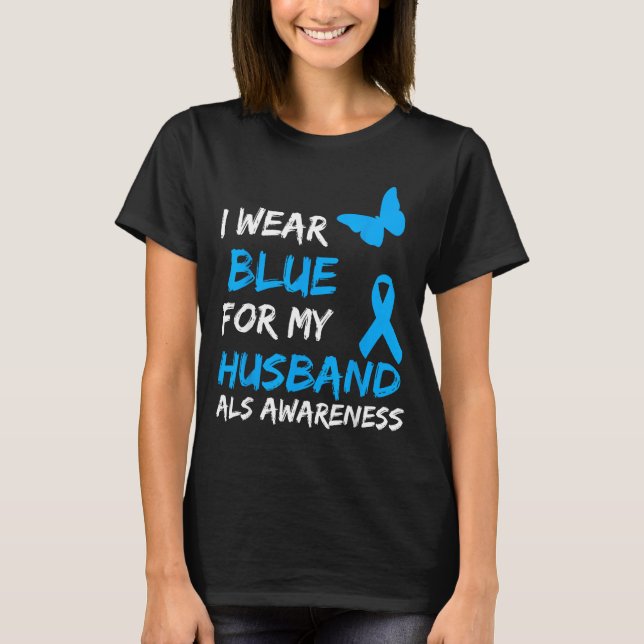 Jag Kjol Als Medvetenhet Blå Make T Shirt (Framsida)