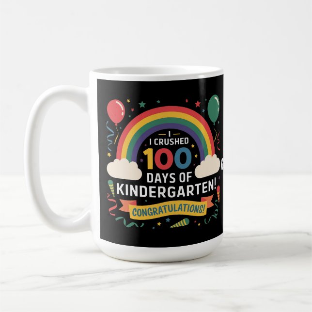 Jag Klarade 100 Dagar i Förskolan Anpassa Kaffemugg (Vänster)