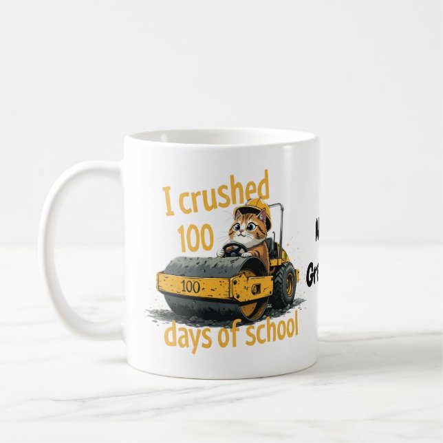 Jag Klarade 100 Dagar i Skolan Firar 100:e Dagen Kaffemugg (Vänster)