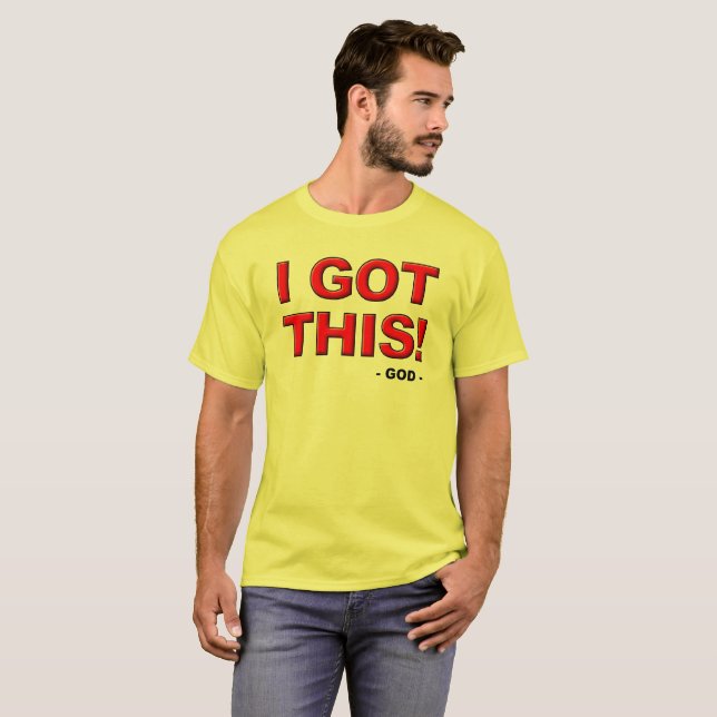 Jag Klarar Det Gud Har Kontrollen Kristet T-Shirt (Hel framsida)