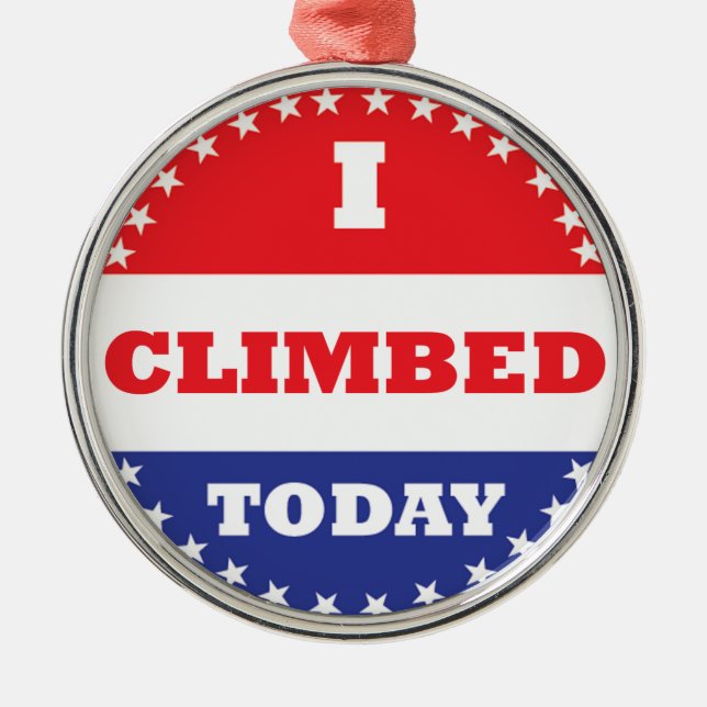 Jag klättrade i dag julgransprydnad metall (Framsidan)