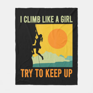 Jag klättrar som en Roligt för att klättra för en  Fleecefilt