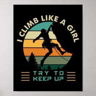 Jag klättrar som en tjej, försök att hänga med kli poster