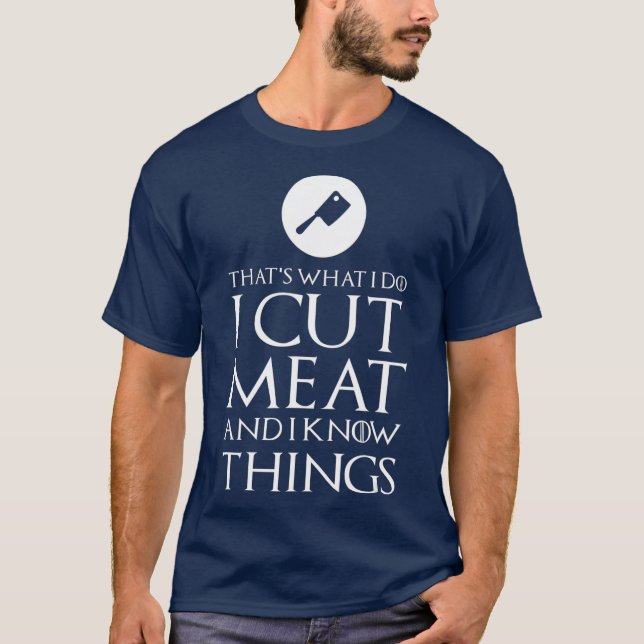 Jag klippt ut Kött Funny Butcher Gift T Shirt (Framsida)