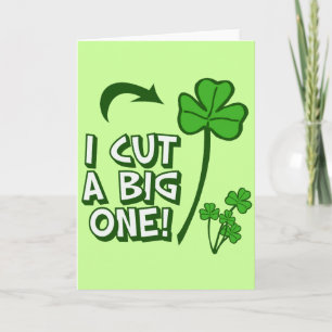 Jag klippte en stor Shamrock Kort