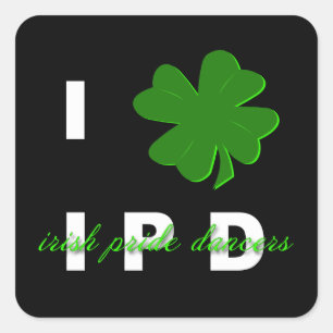 Jag klistermärken för shamrocken IPD kvadrerar