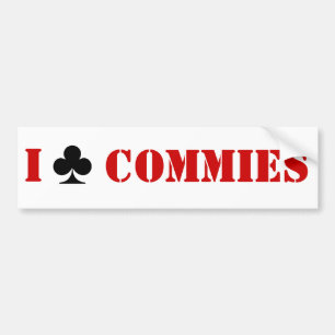 Jag klubbar Commies Bildekal