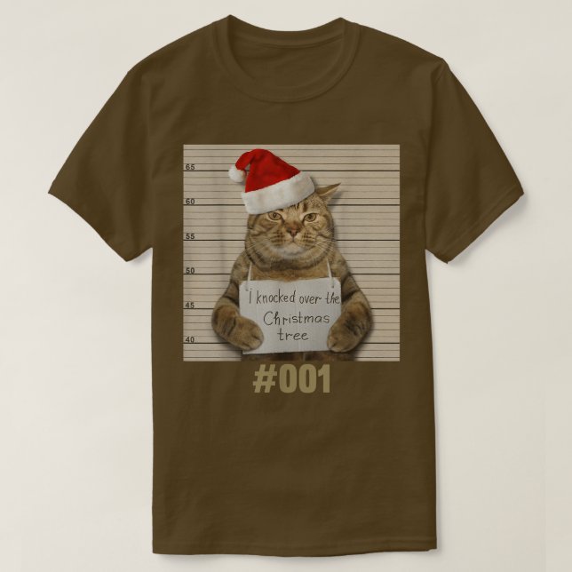 Jag knackade över Julgran, Cat Lover333 T Shirt (Design framsida)