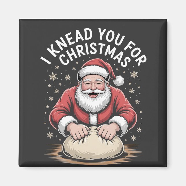 Jag knådar dig till julbak Sockerkakor Tomte Matla Magnet (Framsidan)