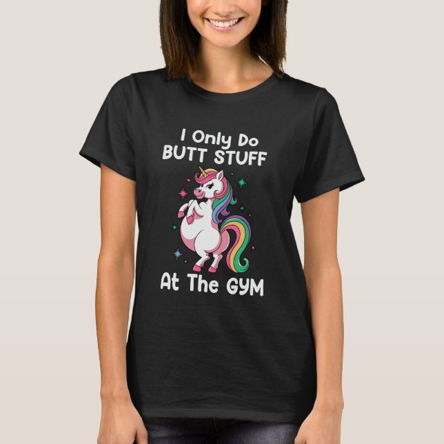 Jag knullar bara Saker på GYM" | Funny Sarcastic T Shirt (Framsida)