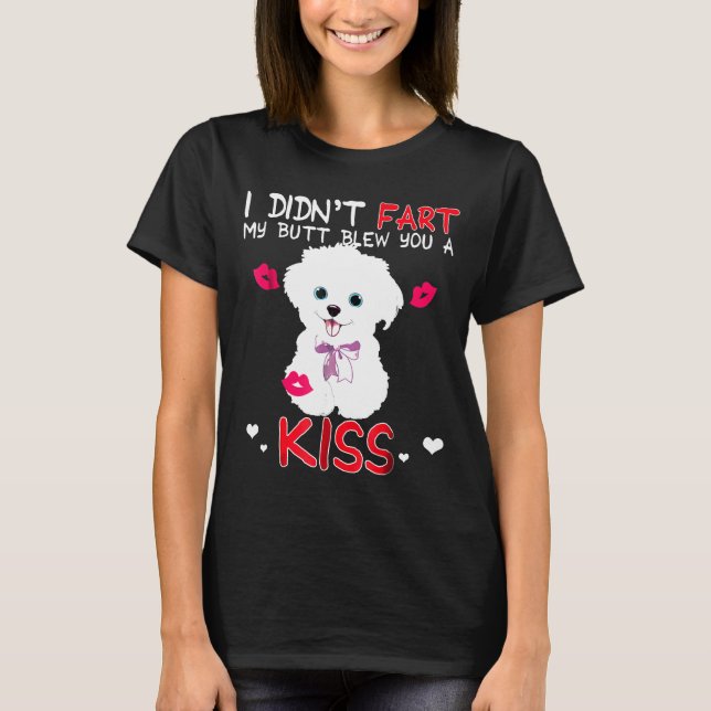 Jag knullar min knut och du en kyss maltesisk Hund T Shirt (Framsida)
