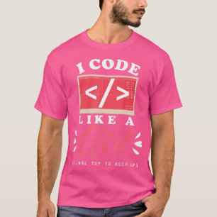Jag kodar som en tjej som programmerar Cute Scien T Shirt