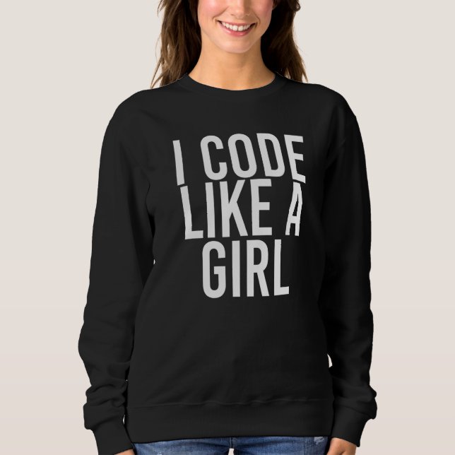 Jag kodar som ett program för en flicka. t shirt (Framsida)