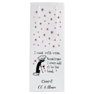 Jag kokar med Vin Funny Quote med katt