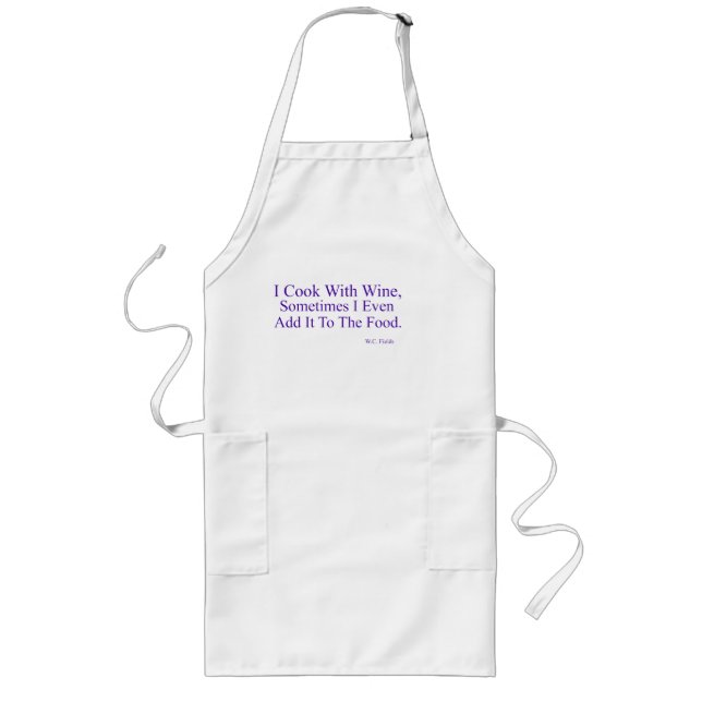 Jag kokar med Vin Long Apron Långt Förkläde (Framsidan)