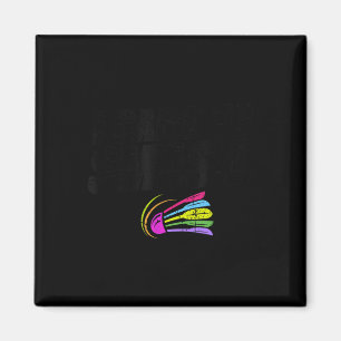 Jag Kom För Att Smash Badmintonspelare Distressed Magnet
