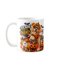 Jag kom för godsaker Rolig Halloween Hund