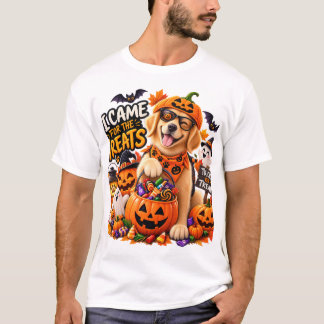 Jag kom för godsakerna Rolig Halloween Hund T Shirt