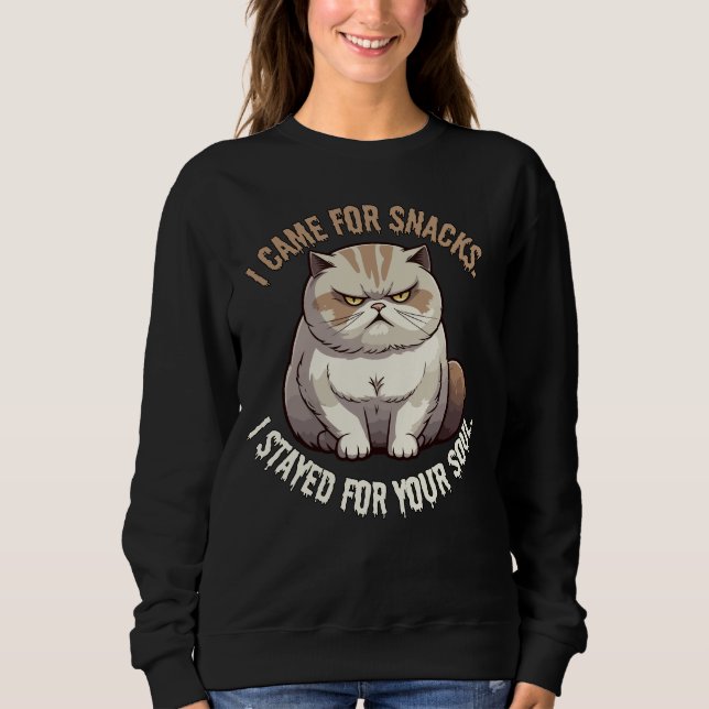 Jag kom för Snacks, stannat för ditt eget kattnumm T Shirt (Framsida)